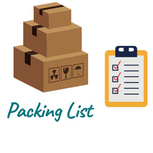 Packing list