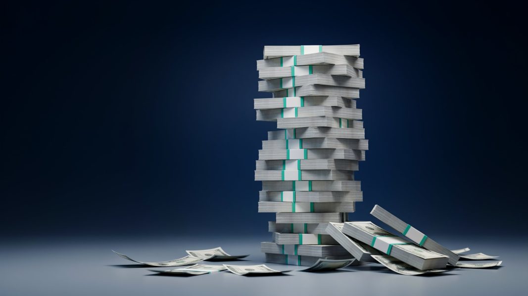 disappearing stack of money